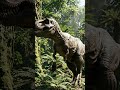 A T-Rex walking through a prehistoric jungle, 🙀#AmazingFacts #Shorts
