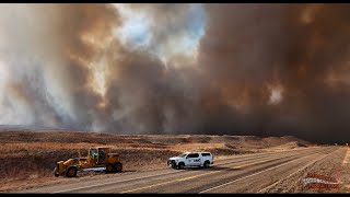 Wildfire - Red flag warnings issued as fires run across Texas Panhandle - Lefors, Texas