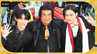 【仮面ライダー】“ギーツ”簡秀吉＆“リバイ”前田拳太郎、“1号”藤岡弘、からの熱いエール＆アドバイスに感激！　「生誕50周年記念　THE 仮面ライダー展」オープニングセレモニー