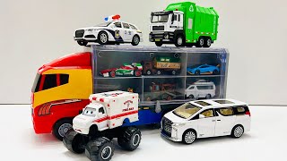 Box full of model cars Rolls Royce,Lamborghini,Lexus,Buggati,Daihatsu,Honda ,Car Toy Excavator, B22