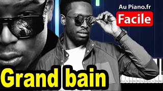 Video thumbnail of "DADJU Grand Bain ft. Ninho Piano Tutorial Facile Synthesia Paroles"