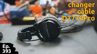🐈🪛🛠️🎧 remplacer le câble pour un Beyerdynamic DT770 Pro - casque audio tué par mon chat - Ep 393
