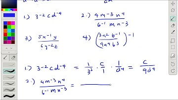 LEX10 Laws of Exponents - Negative Exponents Worked Examples