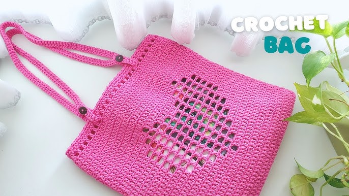 Crochet Heart Power Puff Bag –