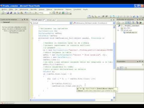 Conexion ASP.net c# con SQL 2005