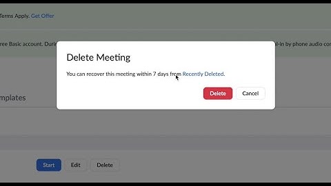 How to delete a Scheduled meeting in Zoom