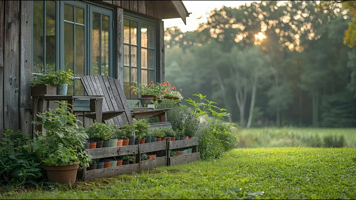 Rustic Farmhouse Backyard Garden with Charming Old-to-New Upcycled Decor