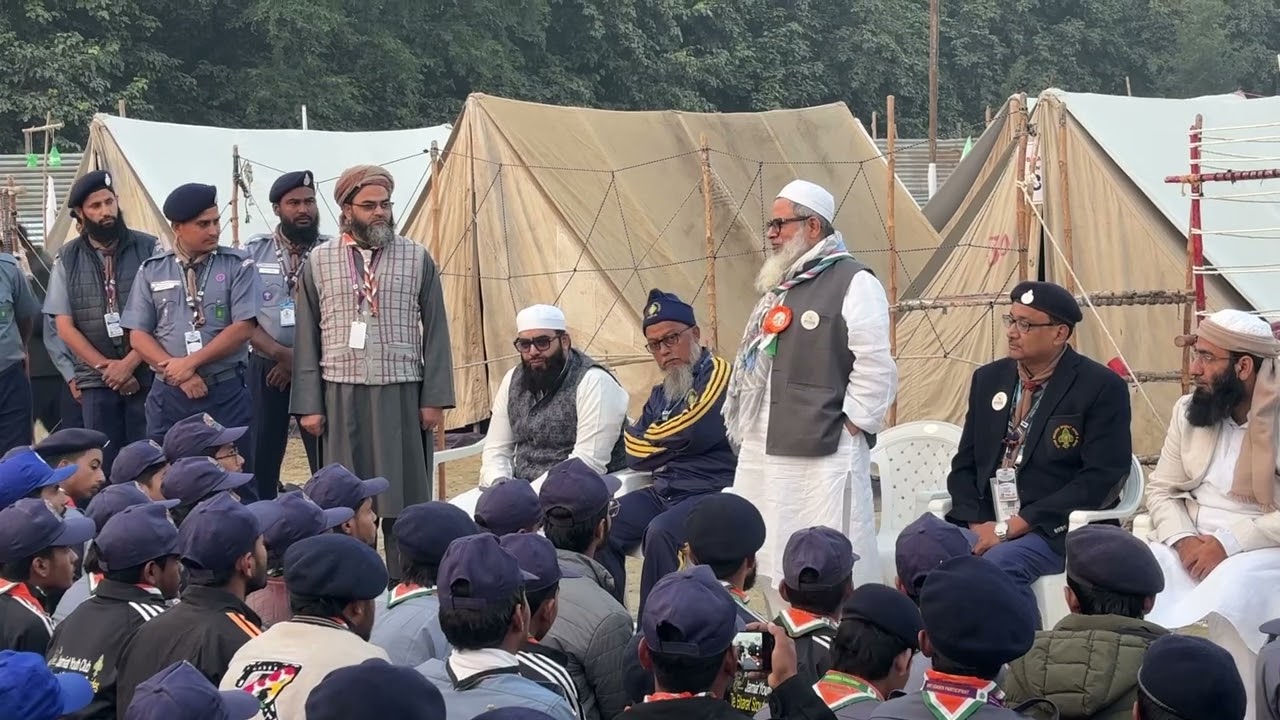 Molana Mehmood madani chief Commissioner ￼ Jamiat  youth club 19 national ￼￼jamboree Lucknow 