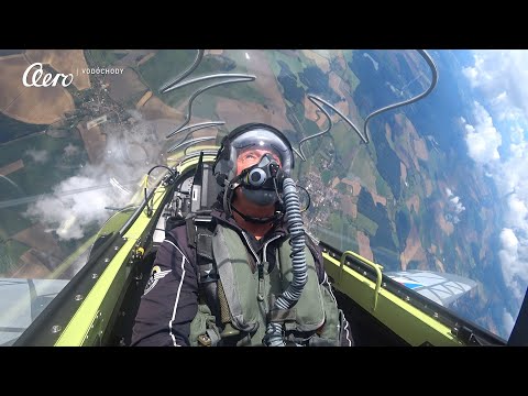 Breitling Jet Team chief pilot Jacques Bothelin flying L-39NG