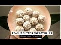 No Bake Healthy Peanut Butter Energy Balls | Vegan + Gluten Free