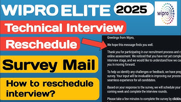 How to reschedule wipro interview || wipro interviewer not come problem solve | wipro interview 2025