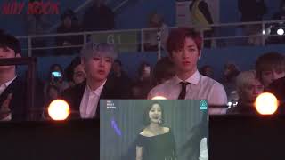 2018 AAA Kang Daniel (Wannaone) reaction to TWICE-DTNA+Yes or Yes (181128 Asian Artist Awards)