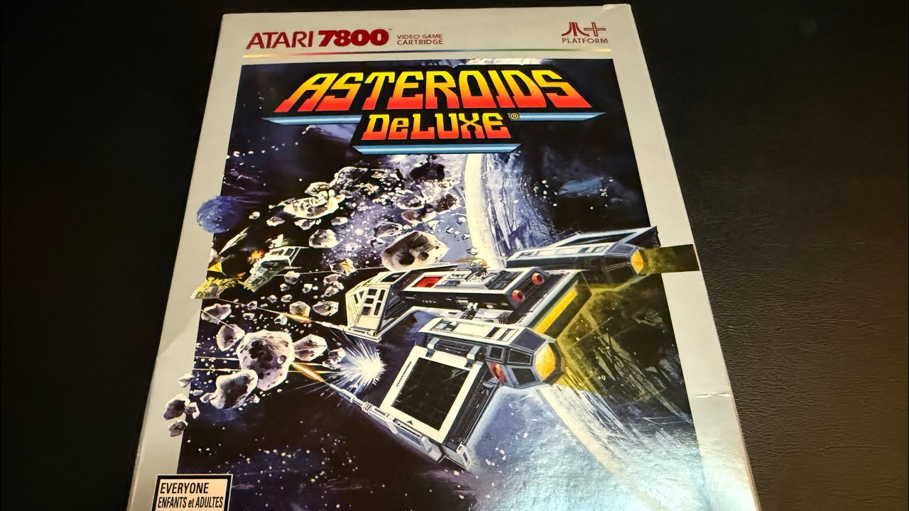 Unlock Atari Asteroids on Asteroids Deluxe 7800 Cartridge Playing on Atari 7800+