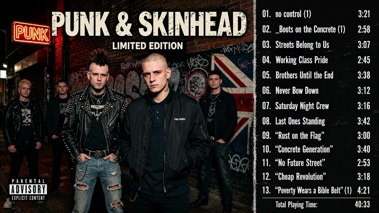 LP盤 SKINHEADS 4枚　/ パンク Best Punk & Skinhead Music Compilation - Limited Edition (Full