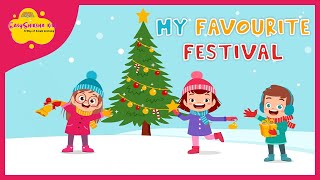 My Favorite Festival Christmas in English || My Favorite Festival For Kids