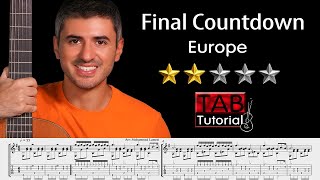 Final Countdown by Europe | Classical Guitar Tutorial + Sheet & Tab