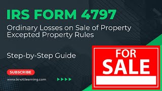 Irs Form 4797 Tutorial Ordinary Losses On Short Term Property Step-By-Step Example