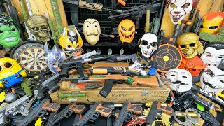 AK47 &amp; Shotgun Rifle, Tec9, Glock, Desert Eagle, Revolver Pistol - Toy Mask Collection