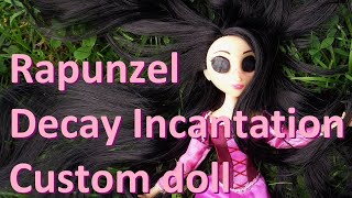 CUSTOM Rapunzel Decay Incantation doll BLACK reroot + repaint [Disney Tangled The Series]