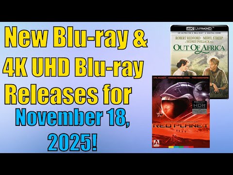 New Blu Ray 4K UHD Blu Ray Releases For November 18th 2025