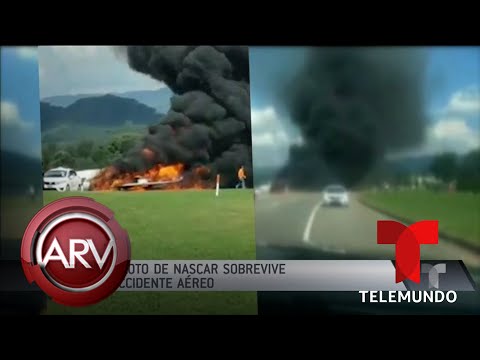 Piloto de Nascar Dale Earnhardt sobrevive a un accidente aéreo | Al Rojo Vivo | Telemundo