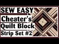 Cheater's Strip Set Half Square Triangle #2 | Easy Quilt Block Tutorial