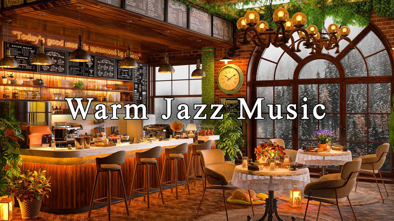 ⁣Soft Jazz Music ☕A Rainy Day at Cozy Coffee Shop Ambience ~ Relaxing Jazz Instrumental Music to Work