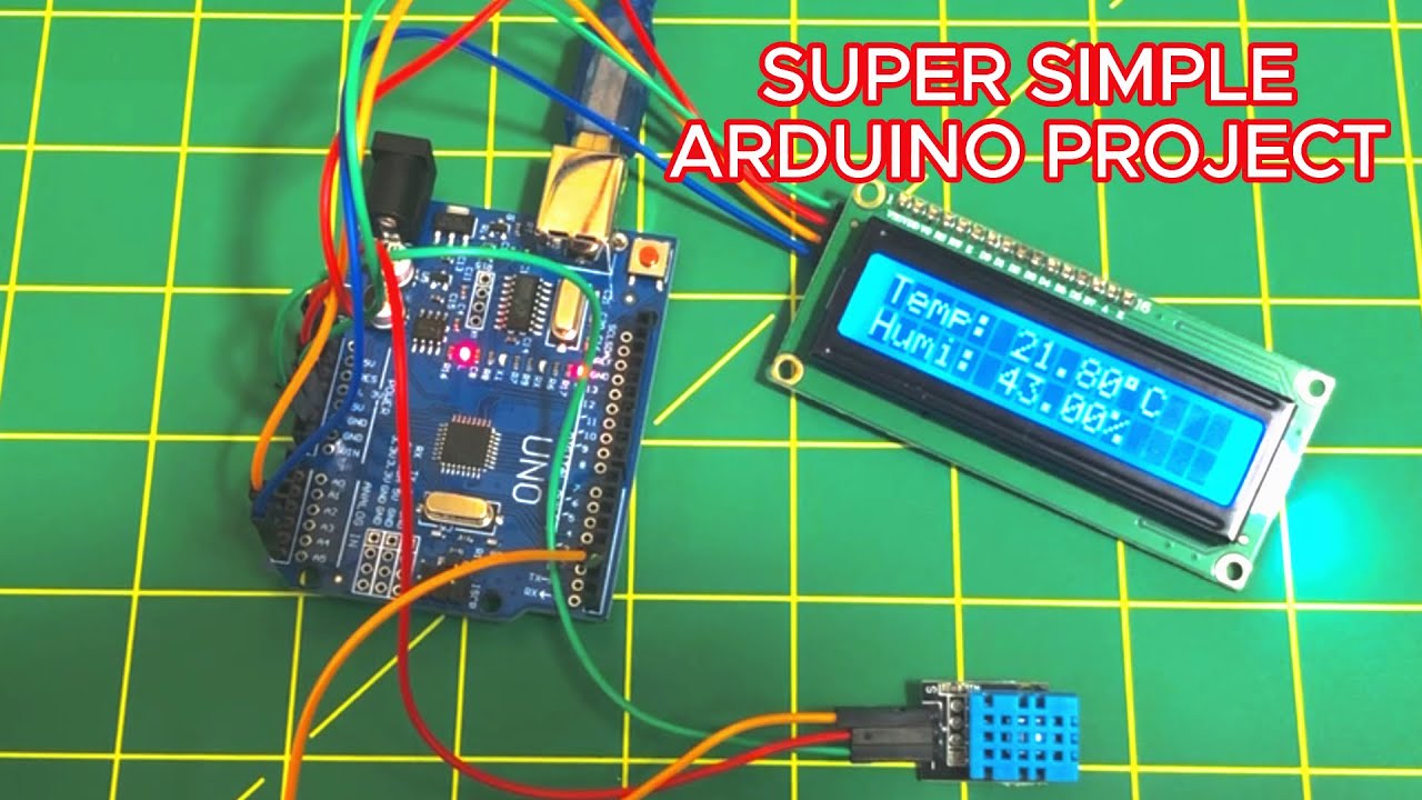 How to make a digital thermometer using an Arduino Uno, DHT11 sensor ...