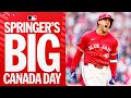 George Springer Shines on Canada Day with 2 Home Runs & 7 RBIs! 🇨🇦