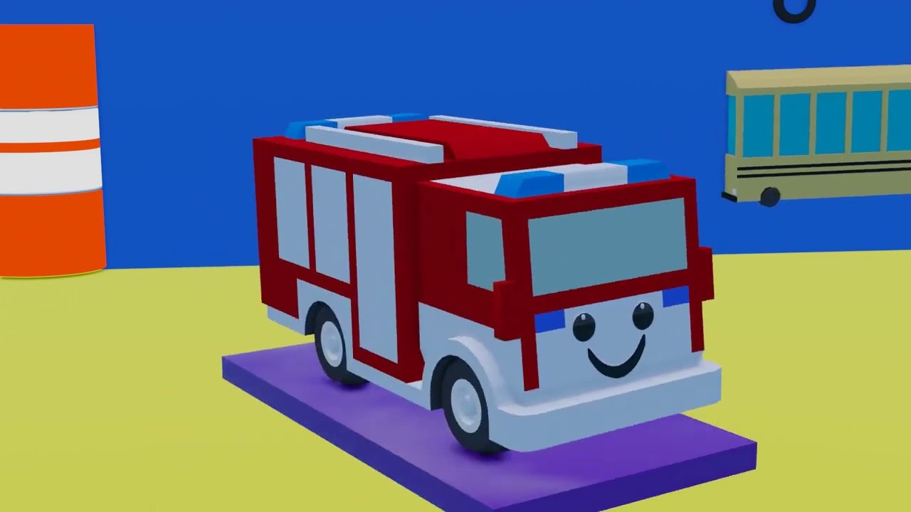Wheels On The Bus Dance Party - Nursery Rhymes & Kids Songs, Fun Fire Car Cartoons For Kids ABC Play