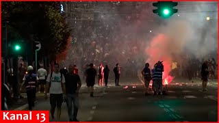 LIVE: Clashes continue between anti government protesters and supporters in Belgrade, Serbia