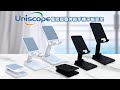 Uniscope 優思 摺疊伸縮手機平板支架4~10吋適用(黑/白2入組) product youtube thumbnail