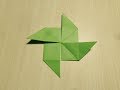 Cara membuat Kincir angin. Origami. Seni melipat kertas
