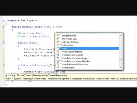 Create an Expert Advisor in MQLSharp and Visual Studio