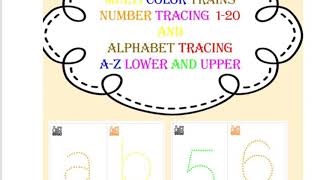 Printable alphabet and numbers flash cards, multi color preschool activity workbox system