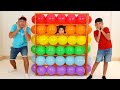 Jason y Alex Balloons Cube Challenge | Jason Vlogs ESP