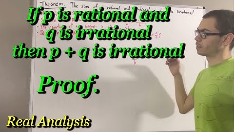 Prove that rational + irrational = irrational (ILIEKMATHPHYSICS)
