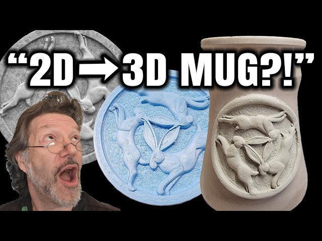 Turn a Flat Image Into a ceramic Mug using a 3D printer