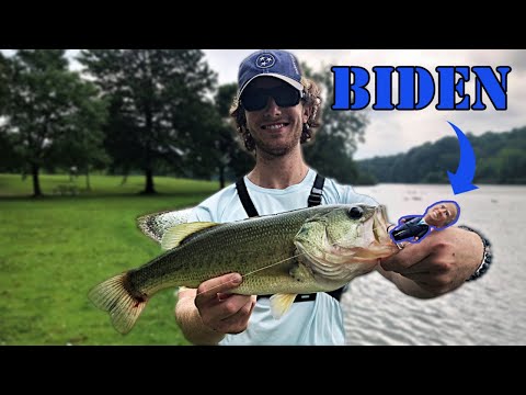 Bass SLAM JOE BIDEN Lure!!! Presidential Fishing Lure Challenge! 