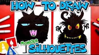 How To Draw Funny Monster Silhouettes