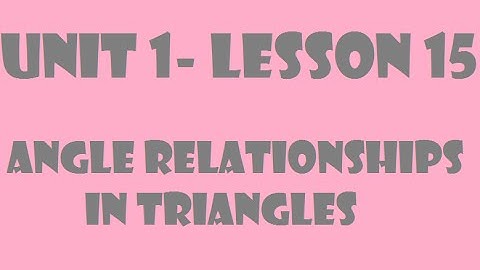 Unit 1 Lesson 15