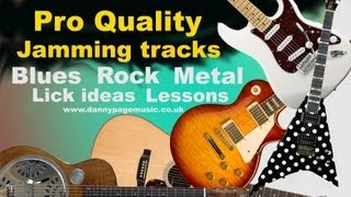 Slow blues backing track in Dm with lick and scale suggestions. chords
