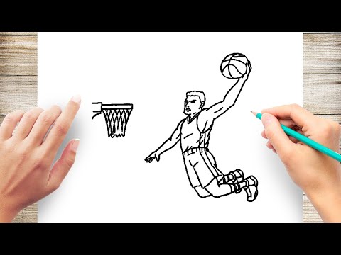 How to Draw a Basketball Player - Really Easy Drawing Tutorial