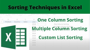Sorting Technique in Excel | Excel 2013
