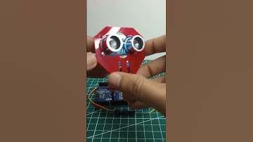 Turning Ultrasonic Module HC-SR04 using Servo Motor#shorts #servomotors