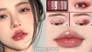 korean makeup tutorial  , تعلم وضع مكياج كوري للمبتدئين ..