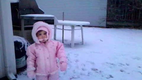 Anika's first snow!