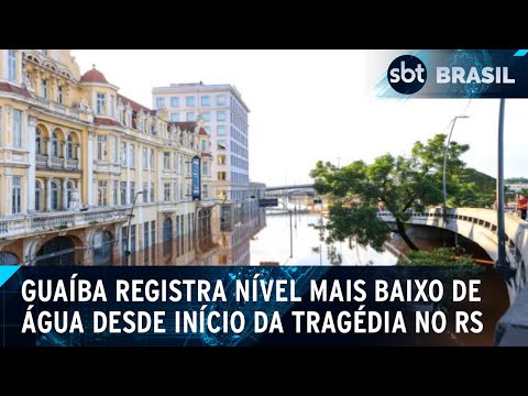 Video nivel-do-guaiba-chega-a-3-72-metros-o-mais-baixo-desde-inicio-da-tragedia-sbt-brasil-28-05-24