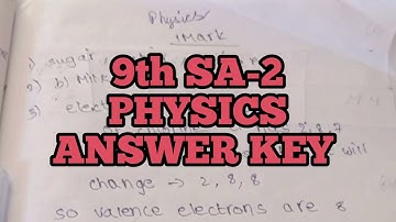 9th 💯SA-2 Answers key Physical SCIENCE 💯Real Question Paper 2023-2024 | 9th 💯SA-2 Science Paper