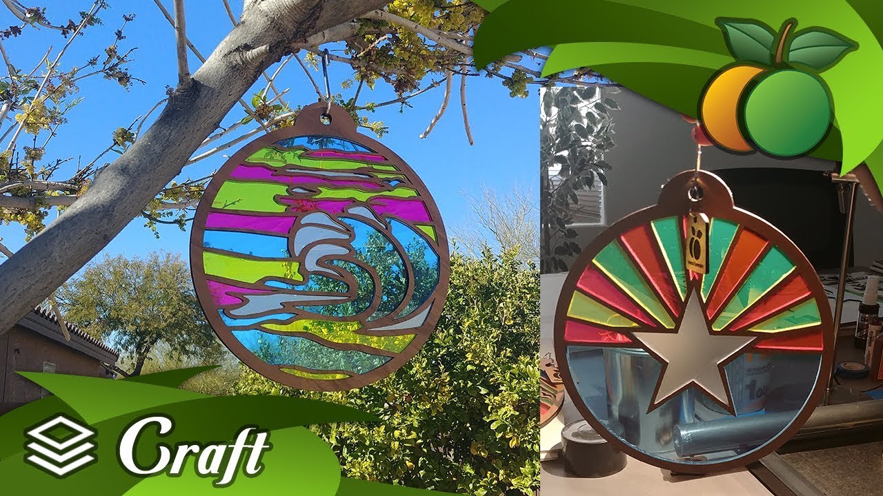 Laser Cut Sun Catchers + + Plywood & Acrylic + Arizona Flag